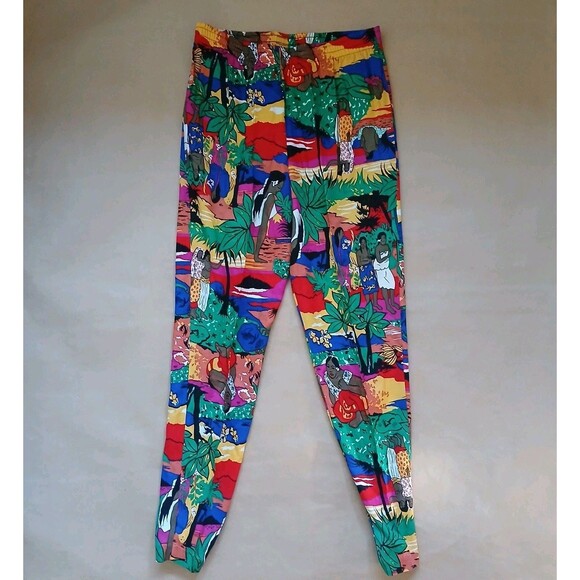 Judy Knapp Vintage Silver Brocade Pants Womens Size S High Waist Made in USA - Picture 1 of 8